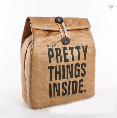 Good price OEM Insulated Kraft Brown Paper Lunch Bag Thermal Cooler Bags For Food Picnic online