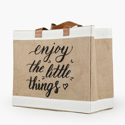 Good price Large Printed Tote Jute Bags Customized Hessian Bags For Return Gifts online