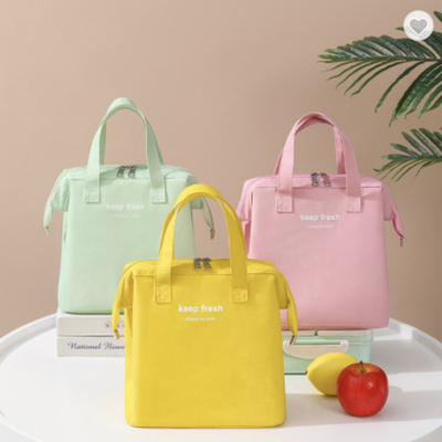 Good price Candy Color Insulation Cooler Bag Thermal Bento Box Carry Bag With Customized Printing online