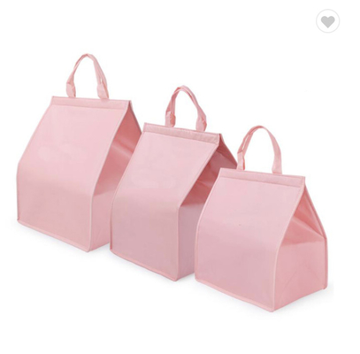Good price Non - Woven Triangle Cake Insulation Bag  4 / 6 / 8  Inch Aluminum Foil Seafood Cooler Bag online