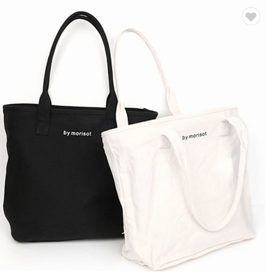 Good price Recycled 10oz 12oz White Black Canvas Tote Bag Organic Cotton for Women online