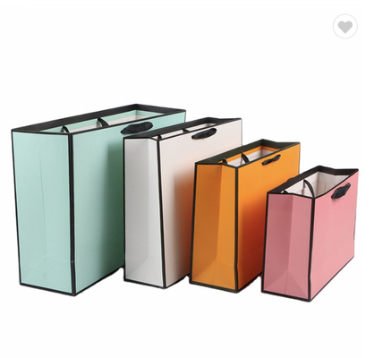Good price 2022 Large Shopping Wide Gusset Paper Bags Pantone Colored Paper Gift Bags online