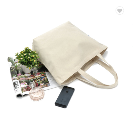 Good price Printed Organic Cotton Fabric Bag Eco Friendly Canvas Tote Bags 6oz 8oz online