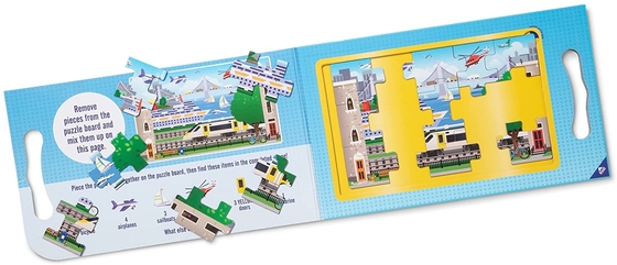 Good price Carry Magnetic Jigsaw Puzzle Travel Toy Vehicle 15 Piece Green online