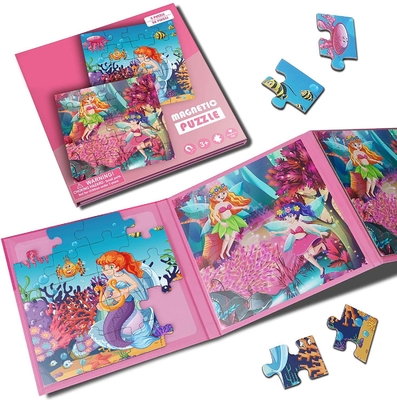 Good price Mermaid Wooden Magnetic Jigsaw Puzzle For Travel Games online